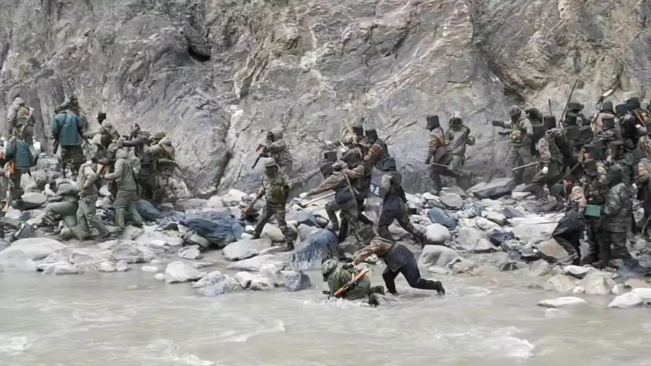 Chinese soldiers' response to knife-warfare: ITBP jawans learning martial arts, dragon attack with similar weapons in Galwan