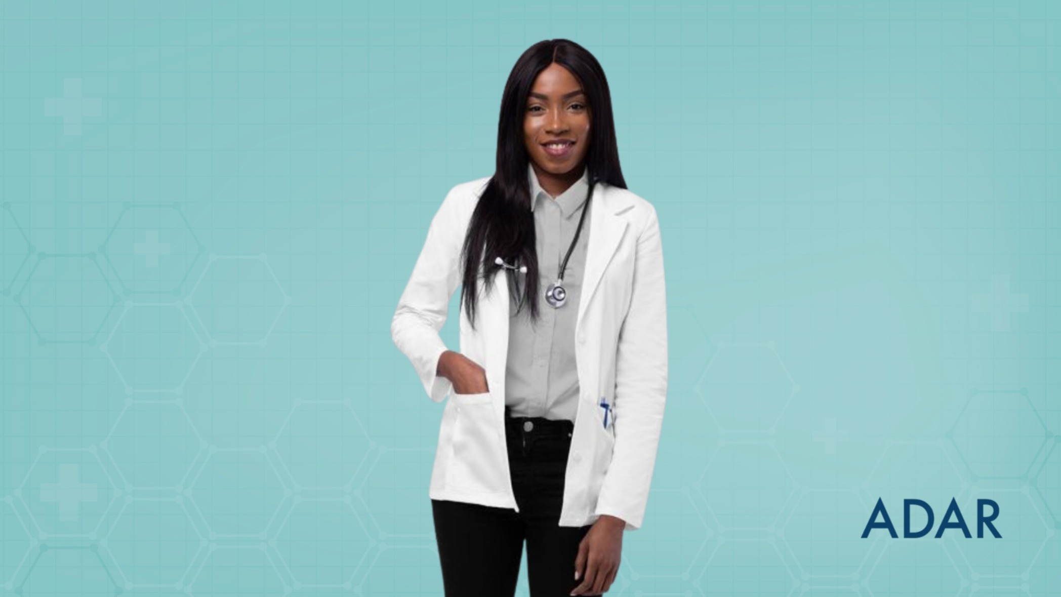 Womens Medical White Lab Coat by Adar Uniforms