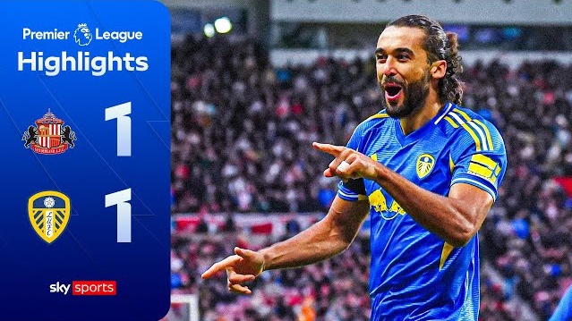 Sunderland 1-1 Leeds United highlights: Late drama earns points in gripping Championship clash