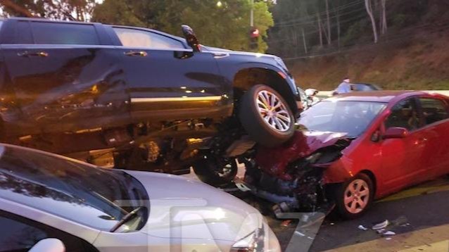 Arnold Schwarzenegger involved in a car crash in Los Angeles