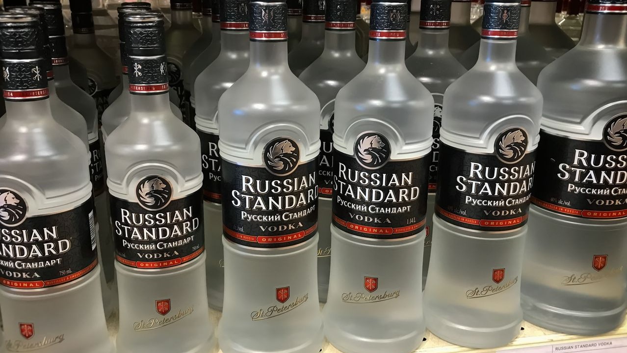 The United States bans imports of Russian diamonds and vodka.